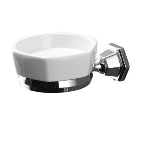 Devon Jubilee мыльница керамическая. держатель хром, артикул JB101CR