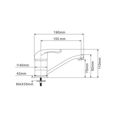 Смеситель для кухни OLISAN PROFI PF1501, хром
