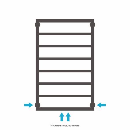 Полотенцесушитель водяной КАНЦЛЕР 800х500 (Матовый белый), артикул 30-0254-8050