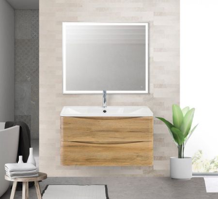 Мебель для ванной комнаты BELBAGNO ACQUA-800-2C-SO, артикул BB800/455-LV-ART-ALR-NERO