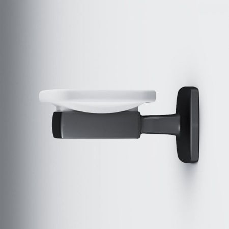 A9034222 Gem, Стеклянная мыльница с настенным держателем, черная, артикул A9034222