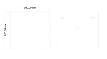 Зеркало с подсветкой ART&MAX VITA AM-Vit-900-800-DS-F, артикул AM-Vit-900-800-DS-F