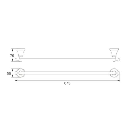 Полотенцедержатель Rose RG1917E, золото, артикул RG1917E