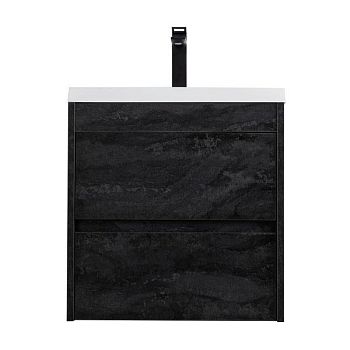 FAMILY-M База под раковину подвесная с двумя выкатными ящиками, Hard Coal, 500x350x550, Family-M-500-2C-SO-HC