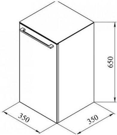 Шкаф-пенал De Aqua Тока 2 35 белый