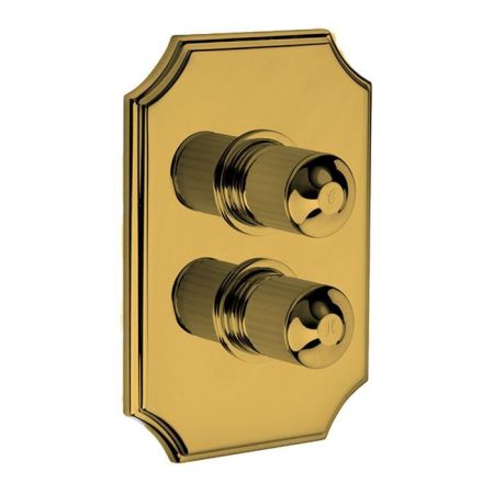 BONGIO CRISTALLO Переключатель на 2 положения, ручка стекло белое, внешняя часть, цвет золото, артикул 04556OR00EU