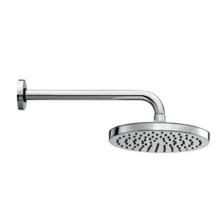 Верхний душ, Bossini, ELIOS, тип установки-настенный, размер душевого диска, мм-250*250, форма-круглая, количество режимов-1, тип струи-дождь (Rain), держатель-в комплекте, размер держателя, мм-300, цвет-хром, артикул H19412G.030