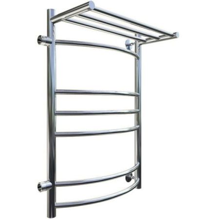 Водяной полотенцесушитель Тругор Приоритет 3 П ПМ L 80x50 с полкой Хром, артикул Приоритет3/ПМ508050Плев