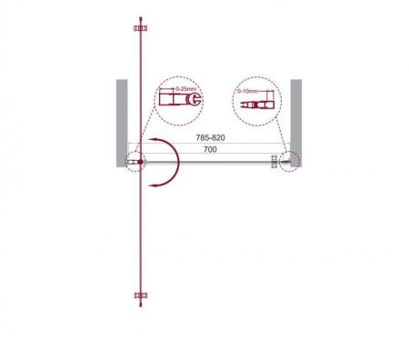 Душевая дверь BelBagno ETNA-B-1-90-C-Cr, артикул ETNA-B-1-90-C-Cr