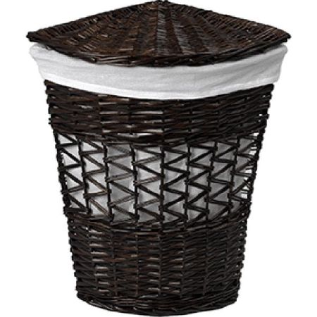 Корзина для белья WasserKRAFT Salm 33x33x51 WB-270-M с крышкой Коричневая, артикул WB-270-M