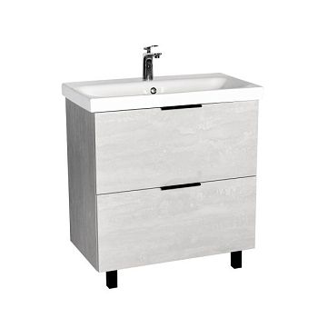 Тумба VIANT "Берлин" 2 ящика цемент 441х766х820 под раковину .S-UM-MOD80/1 (MODUO 80) (VBER80MDC-T2Y)
