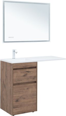 Тумба под раковину Aquanet Токио 48 дуб веллингтон (напольная 2 ящика), артикул 00333647