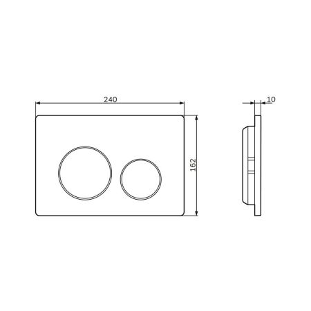 I090101 PrimeFit L, клавиша для инсталляции пластик, белый глянцевый, артикул I090101