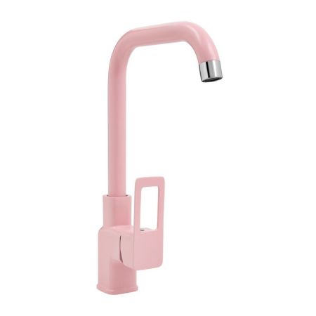 Смеситель для кухни Славен СЛ-ОД-Д90, розовый