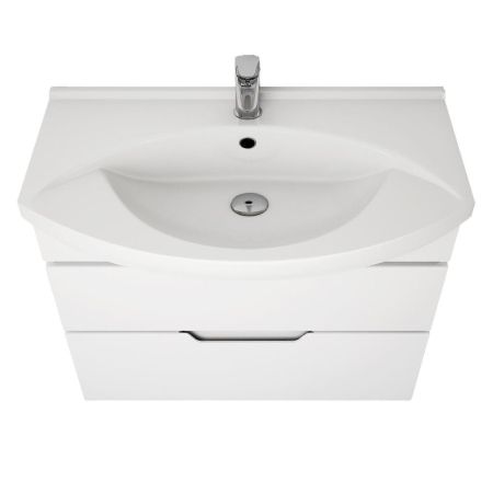 Тумба с раковиной подвесная/напольная Dreja Laguna Plus 105 см, белый, артикул 99-0108-com