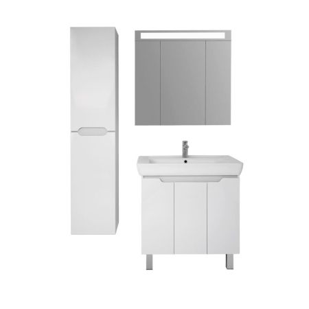 Тумба с раковиной подвесная Dreja Q Plus (D) 80 см, белый, артикул 99-1006-com