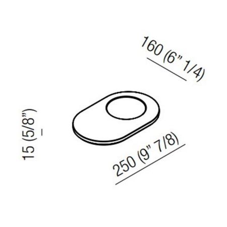 Agape Constellation Мыльница мраморная 25х16х1.5 см, мрамор Marquina, цвет: черный, артикул ACOM0306NM
