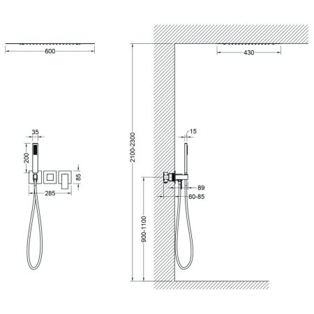 Душевая система встроенная Timo Selene SX-2129/17SM золото матовое, артикул SX-2129/17SM