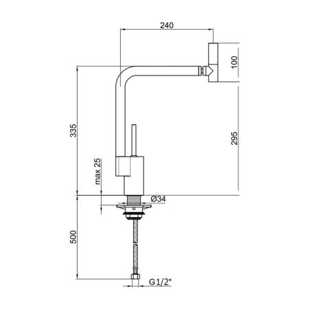 Смеситель для кухни Webert Kitchen 360 TS920302744, белый