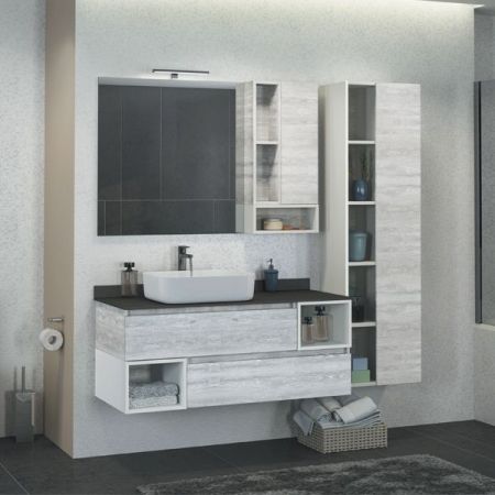 Тумба с раковиной Comforty Прага 120 4136269 подвесная Дуб белый, артикул 4136269