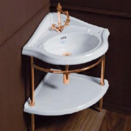 SIMAS Arcade Угловая структура для раковины AR884 и полки AR894, цвет золото, артикул 1011oro