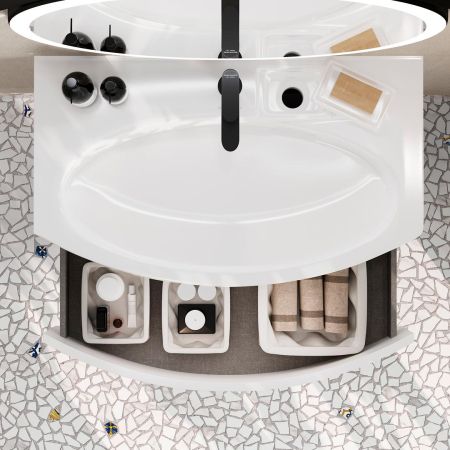 Раковина RIVA мебельная с крепежом 80, белая глянцевая, артикул RV.wb.80