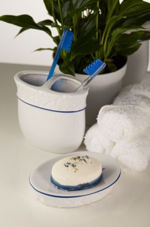 Мыльница Fora England FOR-GR036 Бело-синяя, артикул FOR-GR036