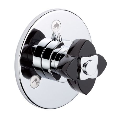 THG PETALE DE CRISTAL NOIR Переключатель встраиваемый, внешняя часть, цвет хром