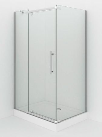 Душевой уголок Erlit ER10112H 120x90 профиль Матовый хром стекло прозрачное, артикул ER10112HC1