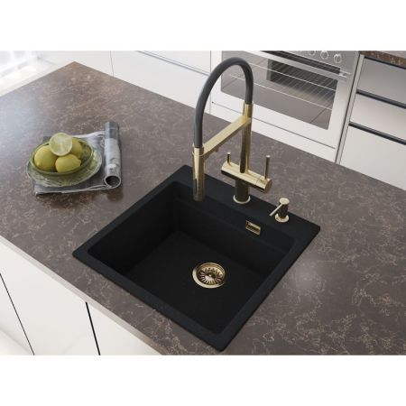 Кухонная мойка Grandex Aqua Comfort 500405, черный металлик