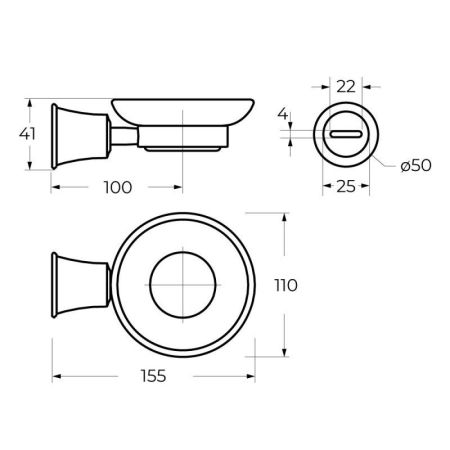 LIBERTY CZR-F-8987 Мыльница подвесная, артикул CZR-F-8987