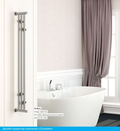 Полотенцесушитель водяной "Хорда ПП" 600х195 (Матовый черный)