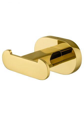 Двойной крючок для ванной WONZON & WOGHAND FIRST, Глянцевое золото (WW-8425-LG), артикул WW-8425-LG