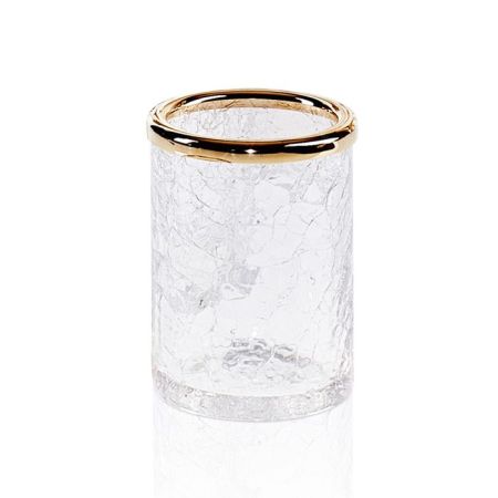 Стакан, Decor Walther, без крышки, ширина, мм-70, глубина, мм-70, высота, мм-100, материал стакана-стекло, цвет-золото, артикул 0933120