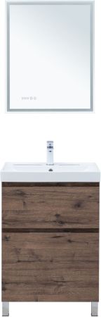 Тумба под раковину Aquanet Алвита New 60 напольная, дуб веллингтон табак, артикул 00344127