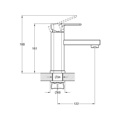 Смеситель для раковины G.Lauf GOR1-A058, хром