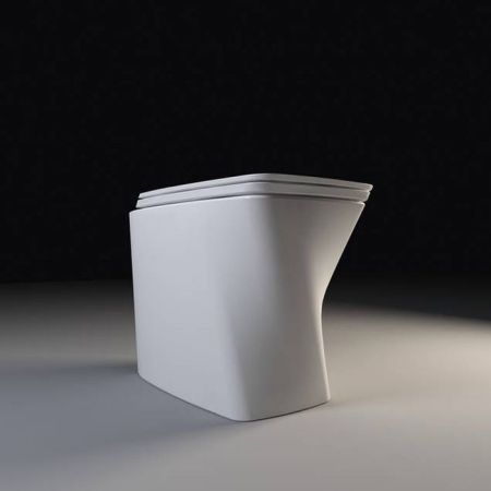 Azzurra Hera Унитаз напольный приставной безободковый 57х38х42 см, слив универсальный, с крепежом, цвет белый, артикул HEVCTPE00000BI