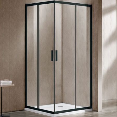 Душевые уголки Vincea Душевой уголок Garda VSS-1G8010CLB, 1000*800, черный, стекло прозрачное, , шт, артикул VSS-1G8010CLB