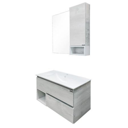 Тумба с раковиной Comforty Турин 90 4147127 подвесная Дуб белый, артикул 4147127