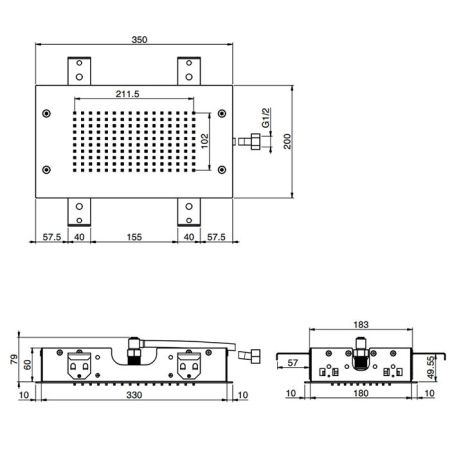 Fima Carlo Frattini Soffioni Верхний душ 35х20см., потолочный, цвет: чёрный матовый, артикул F2805NS