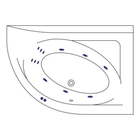 Ванна EXCELLENT Aquarella 170x110 (правая) "LINE" (бронза), артикул WAEX.ARP17.LINE.BR