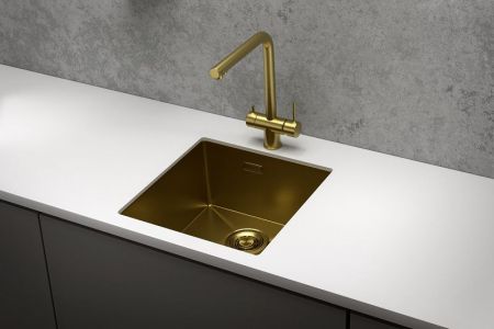 Кухонная мойка GRANULA (4445U, ЗОЛОТО САТИН), артикул 4445U, ЗОЛОТО САТИН