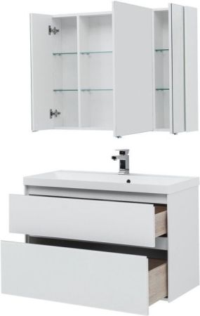 Мебель для ванной Aquanet Гласс 100 белый, артикул 00240468