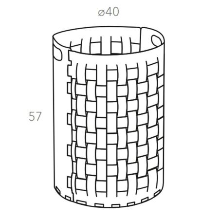 ADJ Круглая корзина для белья Dubai, D40xH57 см., цвет: черный/серый, артикул 2057.01/03