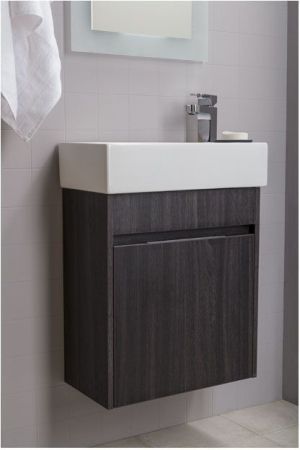 Тумба с раковиной Aquanet Лидс 50 эвкалипт мистери