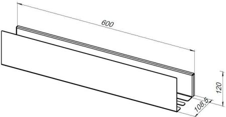 Полка Aquanet Магнум 60x12 черная матовая