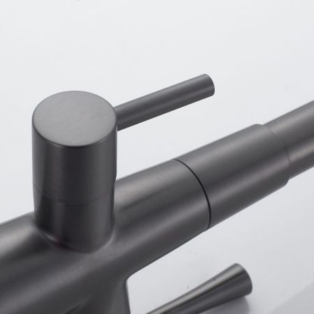 Смеситель для кухни с подключением фильтра Shevanik S528T, оружейная сталь, артикул S528T