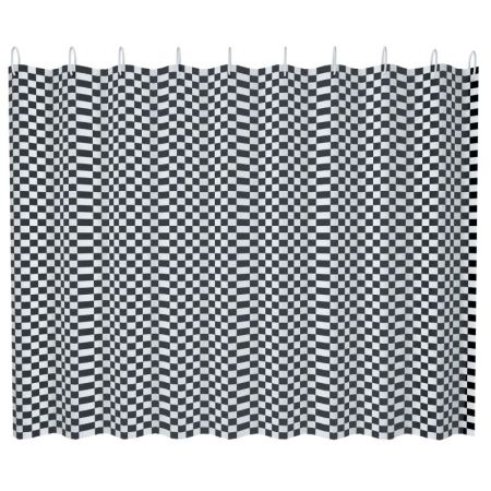 Штора для ванной FASHUN A8823, черный/белый