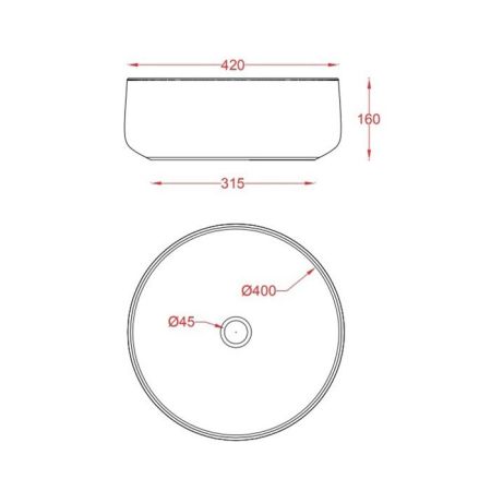 Artceram COGNAC Раковина настольная Ø 42 см, цвет cloud, артикул COL001 96 00