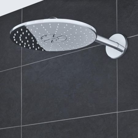 Верхний душ GROHE Rainshower 310 SmartActive с душевым кронштейном 430 мм, 2 режима струи, хром (26475000) Верхний душ GROHE Rainshower 310 SmartActive с душевым кронштейном 430 мм, 2 режима струи, хром (26475000)